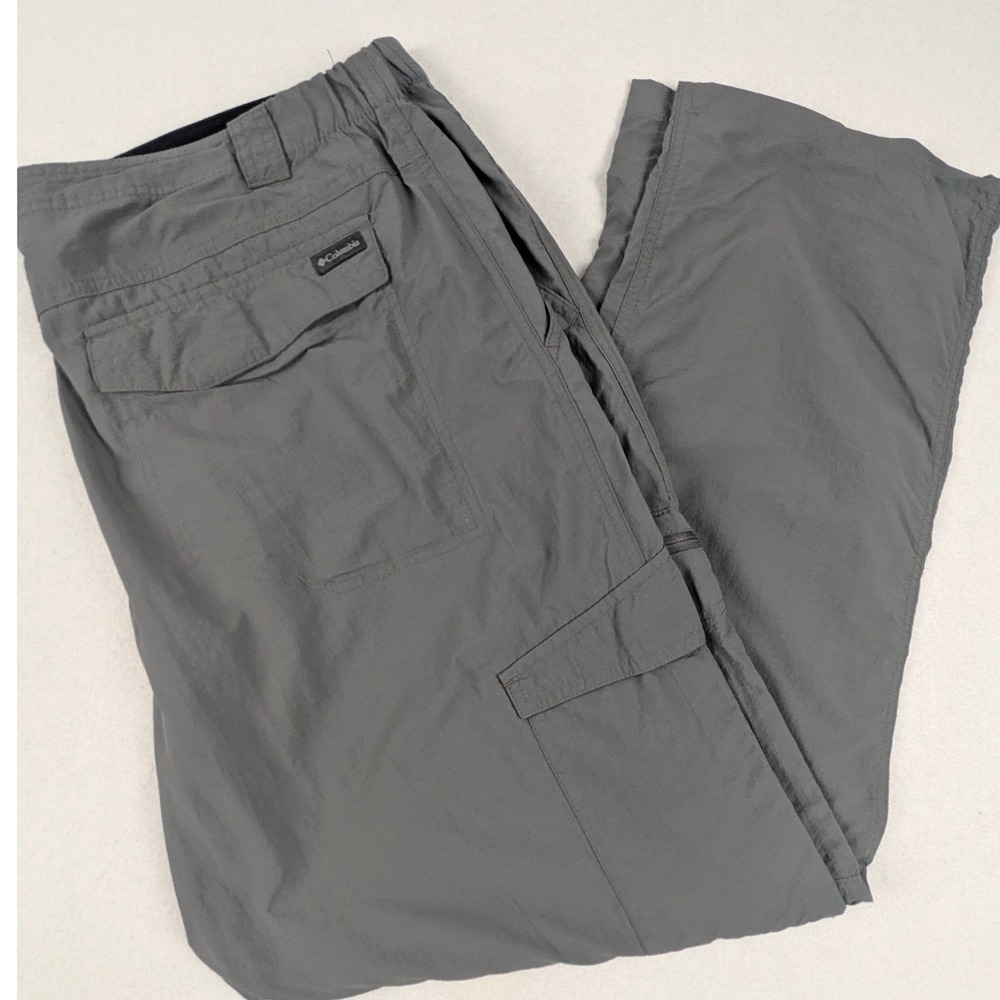 Columbia Silver Ridge Cargo Pants Mens 42x32 Gray Omni-Shade Hiking AM8007
